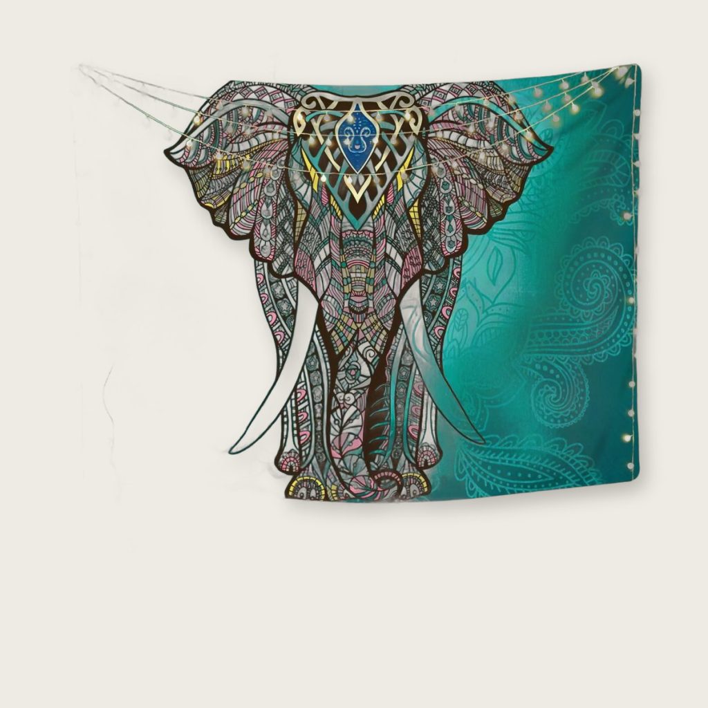 Wandkleed mandala met maanfasen — 95 x 73 cm