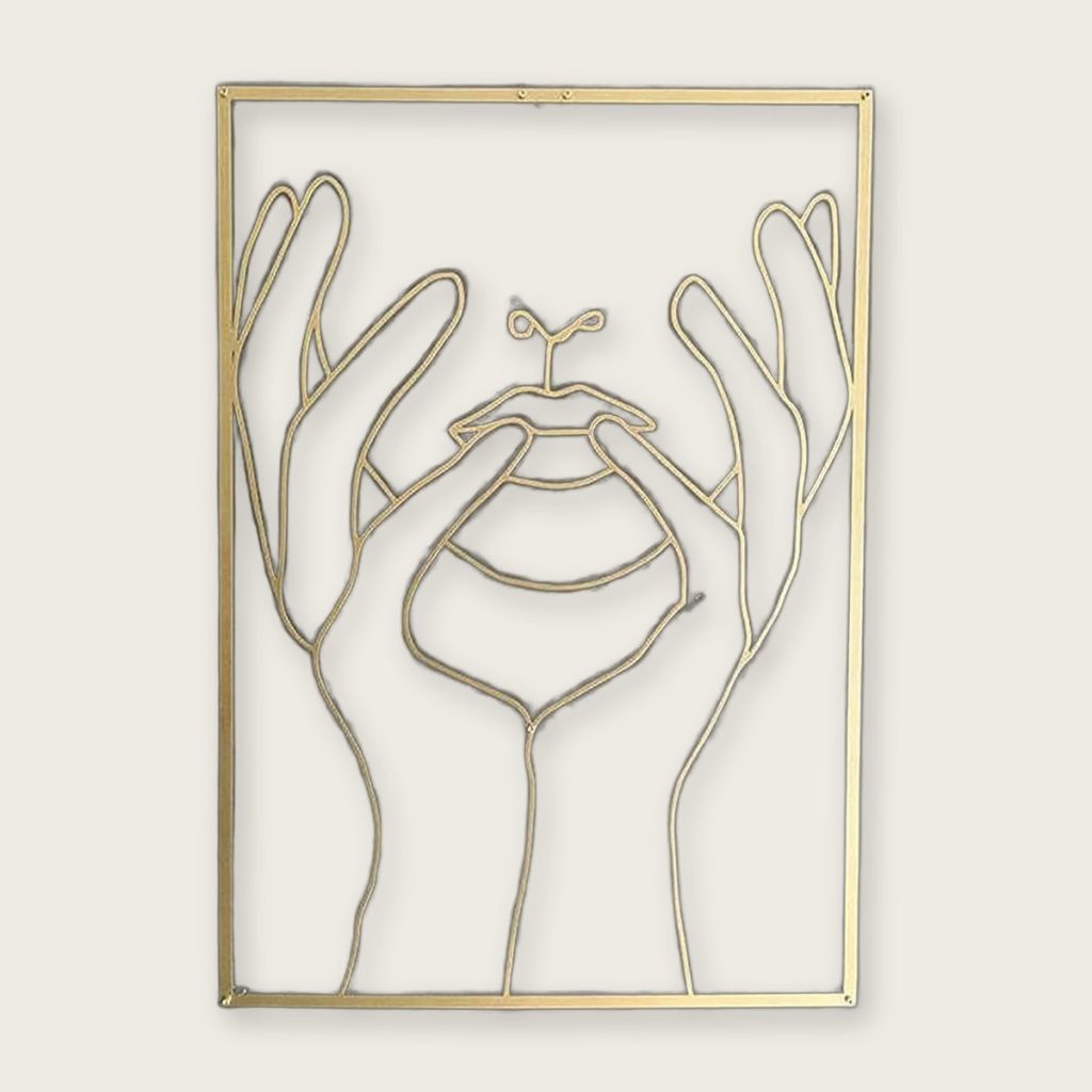 Metalen lichaamslijn wanddecoratie — 30 x 45 cm