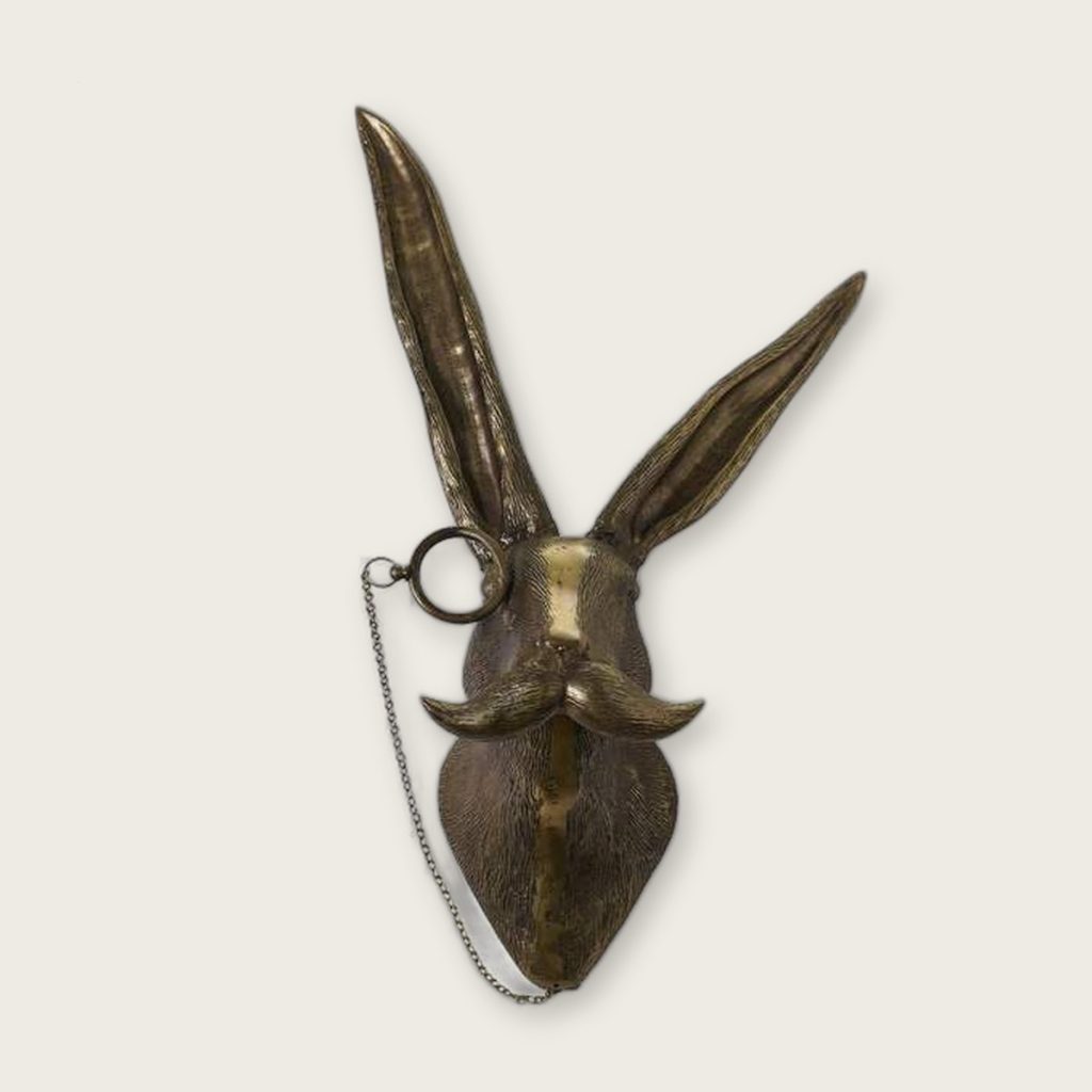 Metalen dierenkop wanddecoratie — 17 x 27 cm