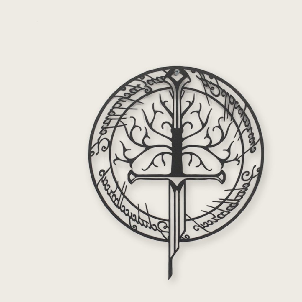 Metalen wanddecoratie — 25 x 30 cm