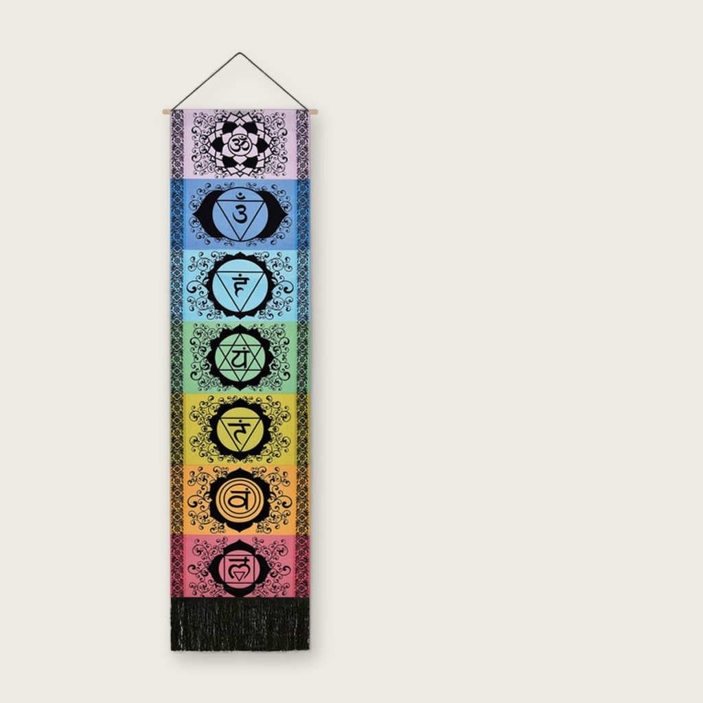 Wandkleed chakra-banier — 32,5 x 130 cm