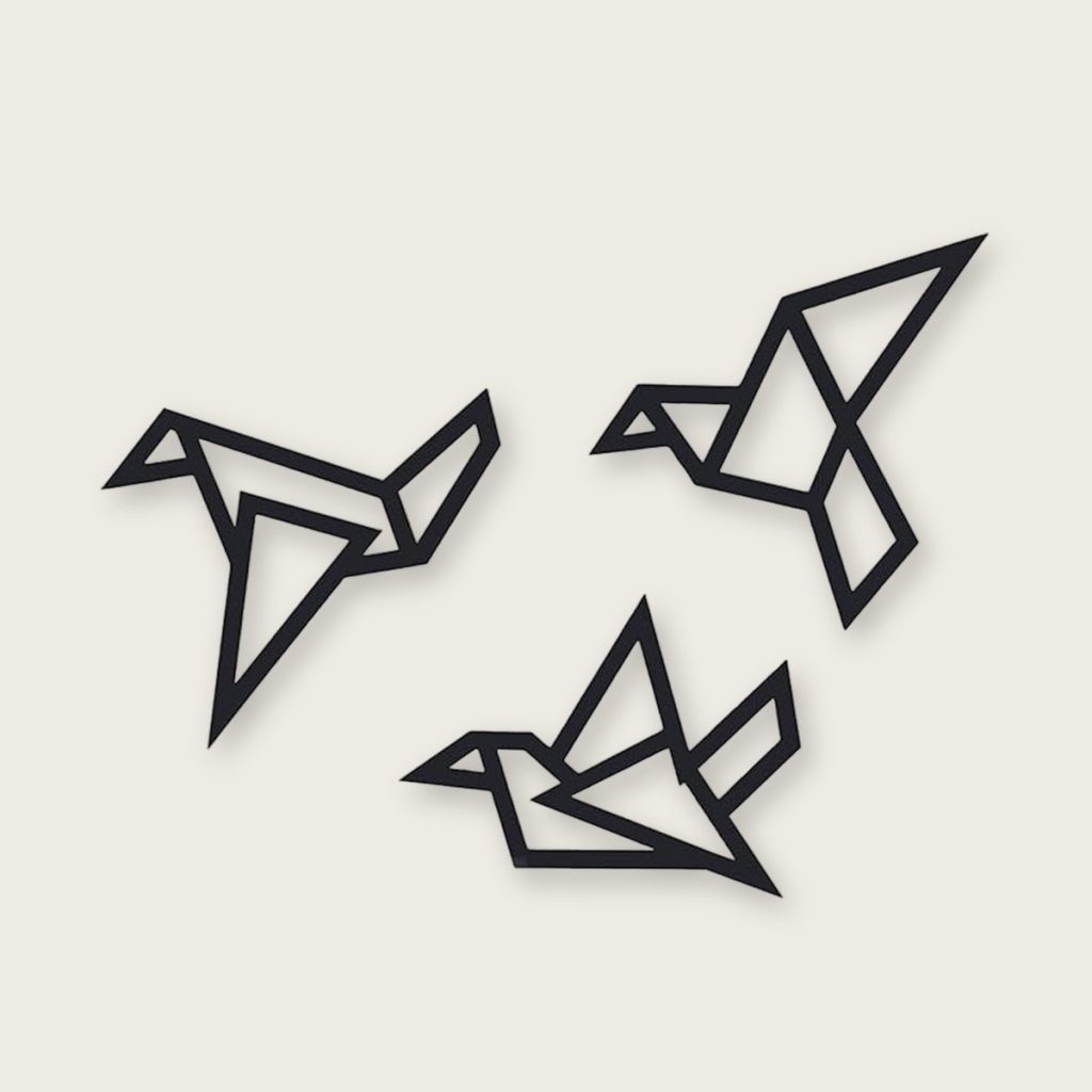 Metalen geometrisch motief wanddecoratie — 25,4 x 25,4 cm