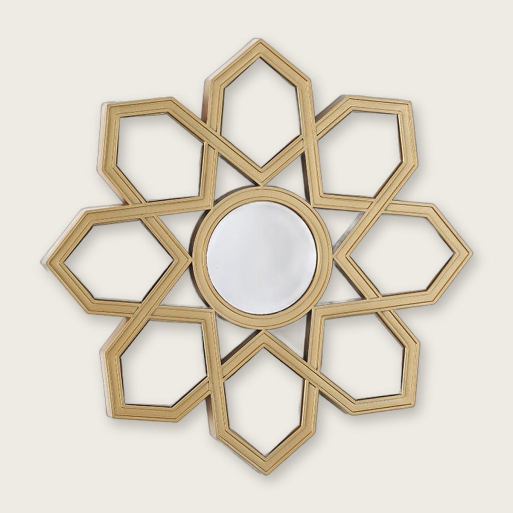 Wanddecoratie spiegel — 25 x 25 cm